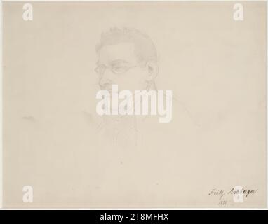 Portrait de Fritz Arzberger, Moritz von Schwind (Vienne 1804 - 1871 Niederpöcking/Munich), 1851, dessin, crayon, selon Cahier : 20,6 x 26,8 cm, r.r. 'Fritz Arzberger, 1851 Banque D'Images
