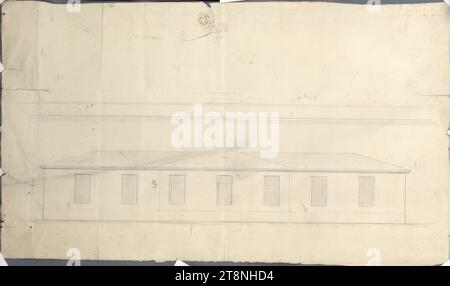 Vienne I, Volksgarten, deuxième Cortisches Caféhaus, variante, élévation, 1820, plan, graphite, feuille : 24,9 x 43 cm, recto : 'a' verso : 'n° 344.' ; 'ville n° 344.' ; 'annonce n° 375/820 Banque D'Images