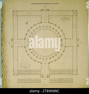 Vienne II, exposition universelle 1873, plan du site, Carl von Hasenauer (Vienne 1833 - 1894 Vienne), 1871-1873, plan, imprimé Banque D'Images