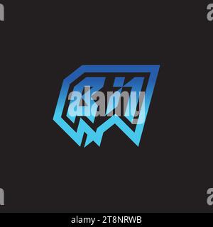 BN initial inspiration logo design eSport et idées de clan de jeu Illustration de Vecteur