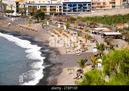 Plage, Playa San Juan, Playa de San Juan, province de Santa Cruz de Tenerife, Côte Ouest, Tenerife, Îles Canaries, Espagne Banque D'Images