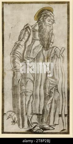 Saint Antoine le Grand, Ferrarese c.1460/70, Paduan c.1470-80, 1470-1480, imprimerie, gravure sur cuivre Banque D'Images