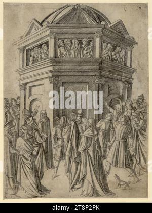 La descente du Saint-Esprit, vie de Marie et du Christ, Maître de la vie de Marie et du Christ, 1470-1490, gravure, gravure sur cuivre Banque D'Images