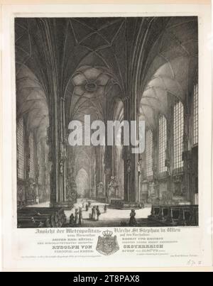 Intérieur de St. Cathédrale d'Étienne à Vienne avec vue du chœur, Georg Christian Wilder (Nuremberg 1797 - 1855 Nuremberg), 1823, estampe, gravure sur cuivre, gravure, feuille : 36 x 28,5 cm Banque D'Images