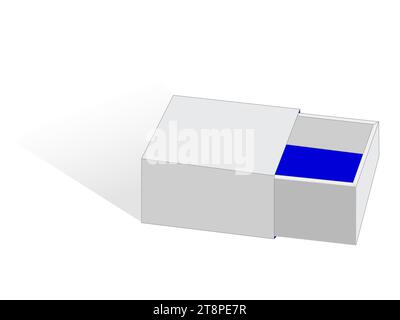 Faire correspondre les métiers de la boîte, fichier vectoriel modifiable de modèle de ligne de découpe Illustration de Vecteur