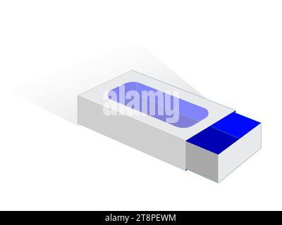 Fichier vectoriel modifiable de modèle de ligne de découpe de boîte de fenêtre de bijoux Illustration de Vecteur