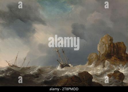 Willem van de Velde the Younger, Ships in a Gale, 1660, NGA 112264. Banque D'Images