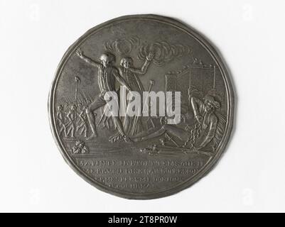 Allégorie sur la prise de la Bastille, 14 juillet 1789, Anonyme, Array, numismatique, Médaille Banque D'Images