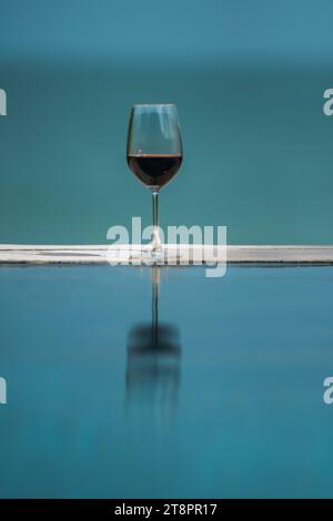 Un verre de vin / impression artistique Banque D'Images