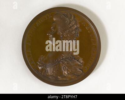 Exécution de Marie-Antoinette, 16 octobre 1793, Küchler, Conrad Heinrich, graveur de médailles, Array, Numismatique, Médaille, Bronze, dimensions - travail : diamètre : 4,8 cm, poids (taille du type) : 54,64 g. Banque D'Images