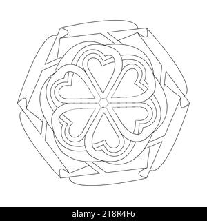 Page de livre de coloriage celtique envoûtante Mandala pour l'intérieur du livre KDP. Pétales paisibles, capacité à se détendre, expériences cérébrales, Haven harmonieux, paisible Illustration de Vecteur