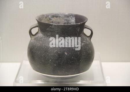 Poterie néolithique, Galerie d'histoire tibétaine, Musée du Tibet, Lhassa Banque D'Images