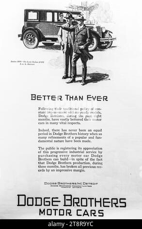 Annonce 1926 Dodge Brothers Motor Cars Sedan Banque D'Images