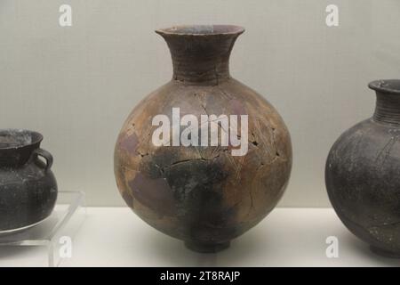 Poterie néolithique, Galerie d'histoire tibétaine, Musée du Tibet, Lhassa Banque D'Images