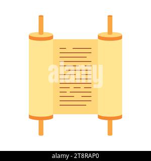 Torah scroll à plat Illustration de Vecteur