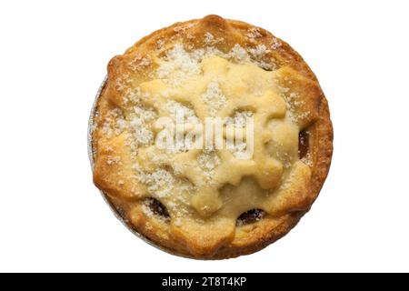 Islande Luxury All Butter Mince Pie isolé sur fond blanc Banque D'Images