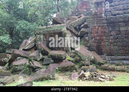 Ta Som, temple khmer, ancienne région d'Angkor, Cambodge. Règne de Jayavarman VII, agrandi par Indravarman II, de la fin du 12e au 13e siècle de notre ère Banque D'Images