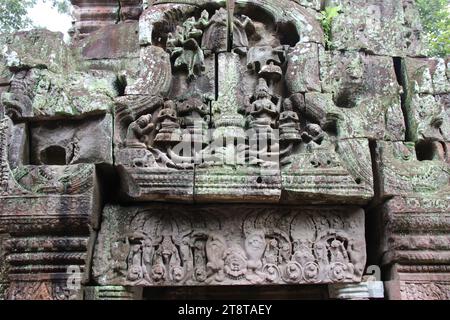 Ta Som, temple khmer, ancienne région d'Angkor, Cambodge. Règne de Jayavarman VII, agrandi par Indravarman II, de la fin du 12e au 13e siècle de notre ère Banque D'Images
