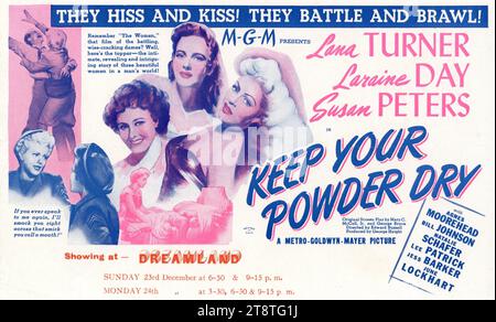 LANA TURNER LARAINE DAY et SUSAN PETERS dans KEEP YOUR POWDER DRY 1945 réalisateur EDWARD BUZZELL Metro Goldwyn Mayer (MGM) Banque D'Images