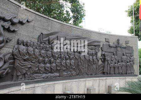 Mémorial Thich Quang Duc, moine bouddhiste qui s'est brûlé à mort pour protester contre le gouvernement de Ngo Dinh Diem, 1963, Saigon Banque D'Images