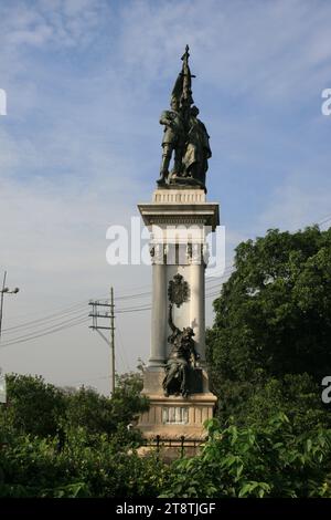 Miguel Lopez de Legazpi & Andres de Urdenata Monument, Rizal Park, Manille, Luzon, Philippines Banque D'Images