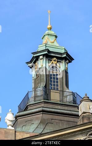 Stockholm, Suède : Tour de l'Académie suédoise de Stockholm, Stortorget, Gamla Stan Banque D'Images