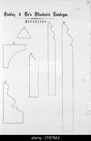 Findlay & Co. : Catalogue illustré de Findlay and Co. Moulures modèles 10-15. 1874, montre des dessins pour moulures Banque D'Images