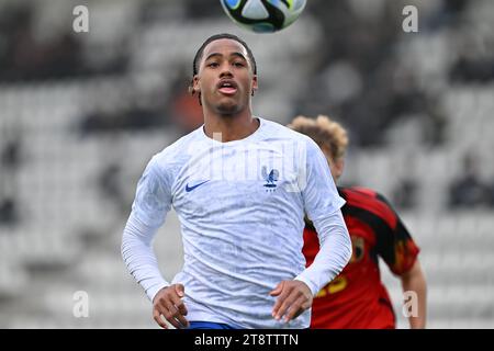 Tubize, Belgique. 21 novembre 2023. Wilson ODEBERT (8 ans) de France photographié lors d'un match amical de football entre les équipes nationales de moins de 20 ans de Belgique et de France le mardi 21 novembre 2023 à Tubize, Belgique . Crédit : Sportpix/Alamy Live News Banque D'Images