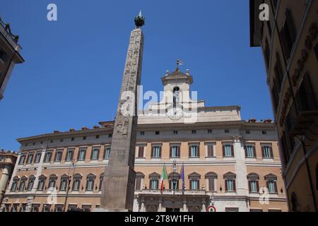 Obélisque égyptien Solare, Psamméticus II, Héliopolis, prise par Auguste en 10 av. J.-C., Centre historique de Rome antique, Rome, Italie Banque D'Images