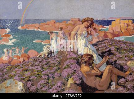 Maurice Denis, 25.11.1870, Granville, France, 13.11.1943, Paris, France, Ulysse avec Calypso, 1905, 82,5 × 116,5 cm, huile, huile sur toile Banque D'Images