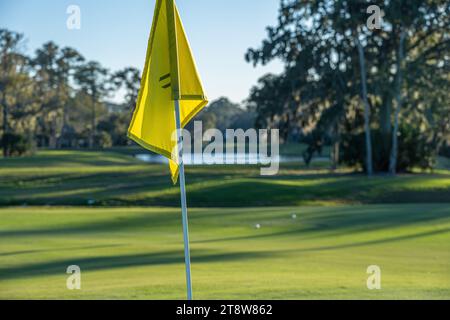 Le parcours de golf yards, niché dans la communauté Sawgrass Players Club, à Ponte Vedra Beach, Floride. (ÉTATS-UNIS) Banque D'Images