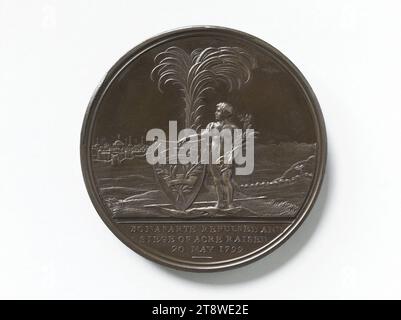 William Sidmey Smith (1764-1840), amiral britannique, 1799, Hancock, John Gregory, graveur de médailles, Array, Numismatique, Médaille, diamètre : 4,9 cm, poids (taille du type) : 61,44 g. Banque D'Images