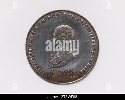 Louis XVII (1785-1795), roi titulaire de France (1793-1795), Liénard, P. G., Array, Numismatique, médaille, diamètre : 4 cm, poids (taille du type) : 2,86 g. Banque D'Images