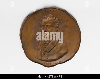 Jacques-Antoine Manuel (1775-1827), député (1815, 1820-1823), mars 1823, Morel, Array, numismatique, Médaille, diamètre : 7 cm, poids (taille du type) : 4,19 g. Banque D'Images