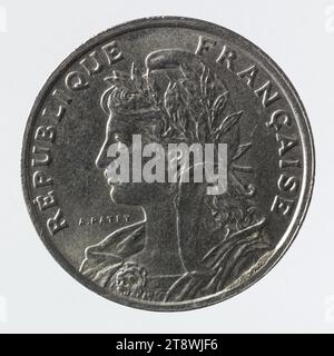 Pièce de 25 centimes en nickel de la IIIe République, 1903, Patey, Henri Auguste Jules, graveur en médailles, Array, Numismatique, menthe, Paris, diamètre : 2,4 cm, poids (dimension du type) : 7,11 g. Banque D'Images