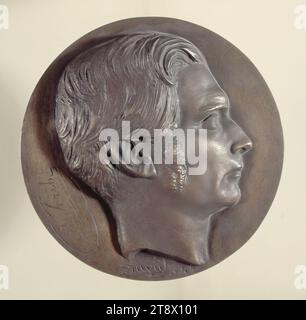 Portrait d'Augustin-Eugène Scribe (1791-1861), dramaturge, David d'Angers, Pierre-Jean, sculpteur, Eck et Durand, fondateur, Array, Sculpture, Medallion (sculpture), dimensions - travail : diamètre : 16 cm Banque D'Images