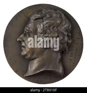 Portrait d'Étienne Dumont (1759-1829), publiciste suisse, David d'Angers, Pierre-Jean, sculpteur, Richard, Louis, fondateur, Array, Sculpture, médaillon (sculpture), Dimensions - oeuvre : diamètre : 12,8 cm Banque D'Images