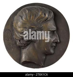 Portrait de Joseph-Louis gay-Lussac (1778-1850), physicien et chimiste, David d'Angers, Pierre-Jean, sculpteur, 1e moitié du 19e siècle, Sculpture, Médaillon (sculpture), Dimensions - oeuvre : diamètre : 17 cm Banque D'Images