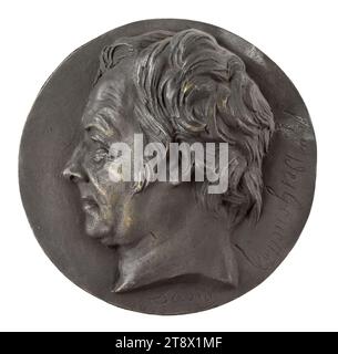 Portrait de René-Nicolas Dufriche, baron Desgenettes (1762-1837), médecin militaire, David d'Angers, Pierre-Jean, sculpteur, en 1835, 19e siècle, Sculpture, Médaillon (sculpture), dimensions - travail : diamètre : 16 cm Banque D'Images