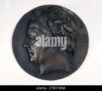Portrait de René-Nicolas Dufriche, baron Desgenettes (1762-1837), médecin militaire, David d'Angers, Pierre-Jean, sculpteur, en 1835, 19e siècle, Sculpture, Médaillon (sculpture), dimensions - travail : diamètre : 16 cm Banque D'Images