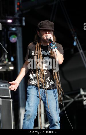 Mexico, Mexique. 19 novembre 2023. 19 novembre 2023, Mexico, Mexique : le chanteur américain Keith Morris se produit sur scène pendant la troisième journée du Festival de musique Corona Capital 2023 à Autodromo Hermanos Rodriguez. Le 19 novembre 2023 à Mexico, Mexique. (Photo de Essene Hernandez/Eyepix/Sipa USA) crédit : SIPA USA/Alamy Live News Banque D'Images