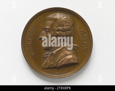 Franz Joseph Haydn (1732-1809), compositeur autrichien, après 1861, Gatteaux, Jacques-Edouard, graveur en médailles, Array, Numismatique, Médaille Banque D'Images