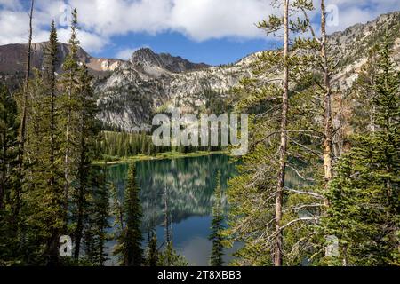 OR02630-00....OREGON - Lac Aneroid dans la nature sauvage Eagle Cap, forêt nationale Wallowa-Whitman. Banque D'Images