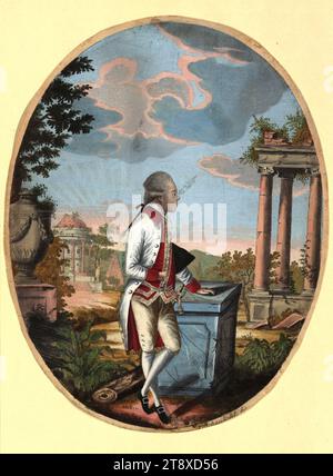 Grand-duc Paul de Russie (1754-1801), le tsar Paul Ier, Johann Hieronymus Löschenkohl (1753-1807), maison d'édition, 1782, papier, colorisé, gravure sur cuivre, taille de feuille 27, 8×21, 5 cm, aristocratie, beaux-arts, portrait, homme, règle, souverain, la collection Vienne Banque D'Images