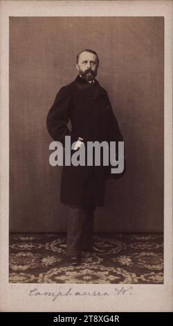 Professeur Wilhelm Camphausen (1818 - 1885), peintre, G. & A. Overbeck, photographe, date vers 1865, support carton, photographie, hauteur×largeur 10, 7×5, 9 cm, Beaux-Arts, portrait, autoportrait de peintre, homme, portrait, collection de Vienne Banque D'Images