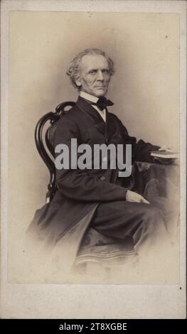 Julius Schnorr von Carolsfeld (1794-1872), peintre, F. Wolfram, photographe, date vers 1860-1865, support carton, papier albumen, hauteur×largeur 10, 6×6, 1 cm, beaux-arts, portrait, autoportrait de peintre, homme, portrait, la collection Vienne Banque D'Images