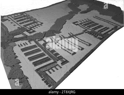 Modèle d'un projet de lotissement à Laaer Berg (faisant partie de la "Wohnstadt Süd"), Martin Gerlach jun. (1879-1944), photographe, date c. 1938-1940, verre, négatif, hauteur 17,8 cm, largeur 23,8 cm, architecture, urbanisme et urbanisme, 10e arrondissement : Favoriten, modèle  architecture, la collection Vienne Banque D'Images