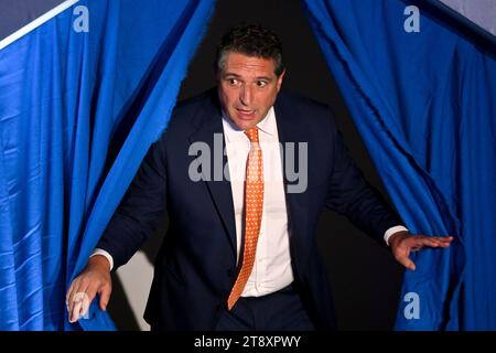 Rome, Italie. 21 novembre 2023. Luigi de Siervo, PDG de Lega Serie A, arrive pour son discours lors du social football Summit, un événement organisé dans l’industrie du football, qui se tient au stade Olimpico à Rome (Italie), le 11 novembre 2023. Crédit : Insidefoto di andrea staccioli/Alamy Live News Banque D'Images