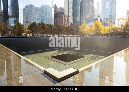 National septembre 11 Memorial Fountains & Museum 911, New York City, États-Unis d'Amérique. Banque D'Images