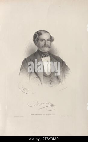 Johann Gabriel Seidl', Adolf Dauthage (1825-1883), lithographe, Joseph Stoufs, Imprimeur, Josef Bermann (1810-1886), éditeur, 1856, papier, lithographie, hauteur 51 cm, largeur 34, 7 cm, Beaux-Arts, domaine Constantin von Wurzbach, portrait, homme, The Vienna Collection Banque D'Images